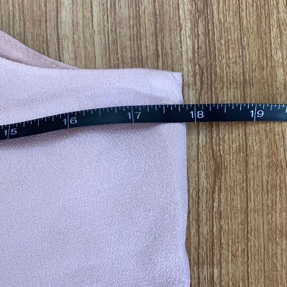 Express Light Pink Satin/Chiffon Tank EUC - Picture 7 of 8